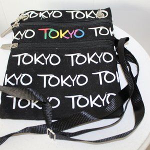 Robin Ruth Tokyo Black White Rainbow Crossbody Purse